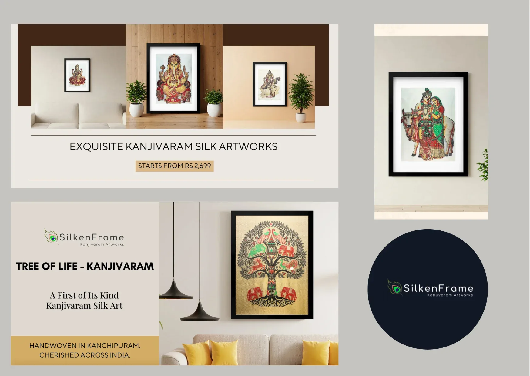 Buy Indian Royal Princess Wall Art – Elegant Kanjivaram Silk Decor for Your Home Buy Indian Royal Princess Wall Art – Elegant Kanjivaram Silk Decor for Your Home
